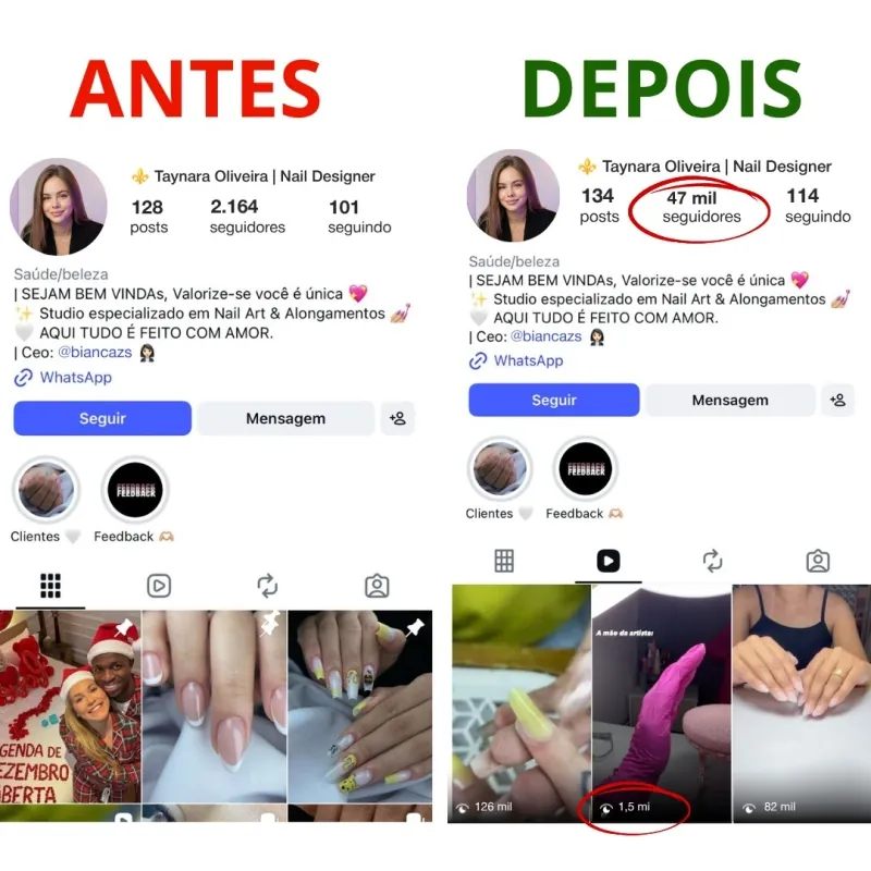 Antes e depois Taynara Oliveira